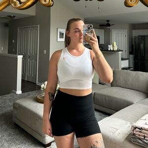 Gymshark White Sleeveless Crop Top